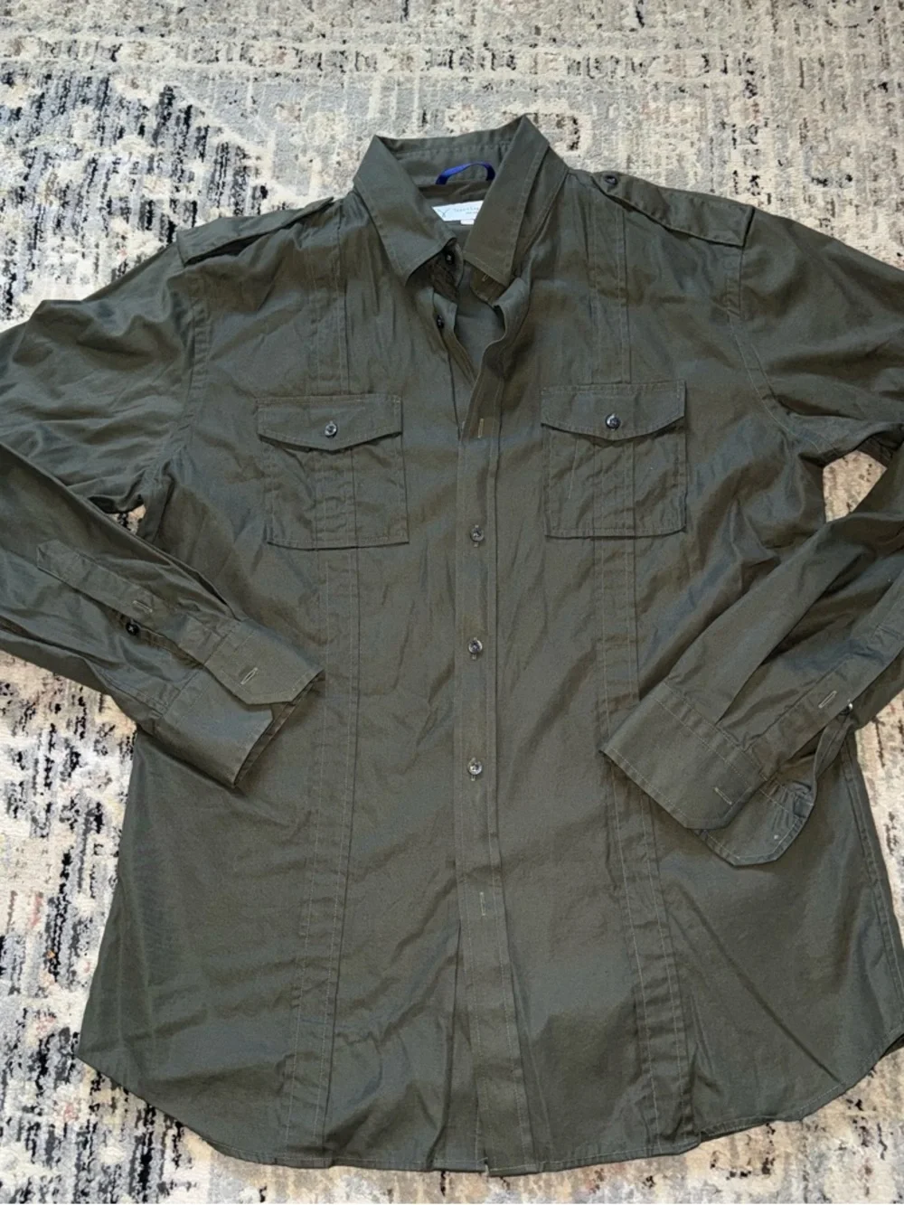 Teddy Stratford zip fit button up shirt Large - Picture 1 of 5